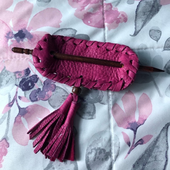 Hand Beaded Hair Barrette With Stick - Picture 2 of 3